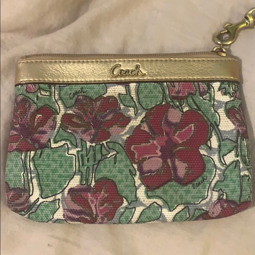 Coach Floral Wristlet